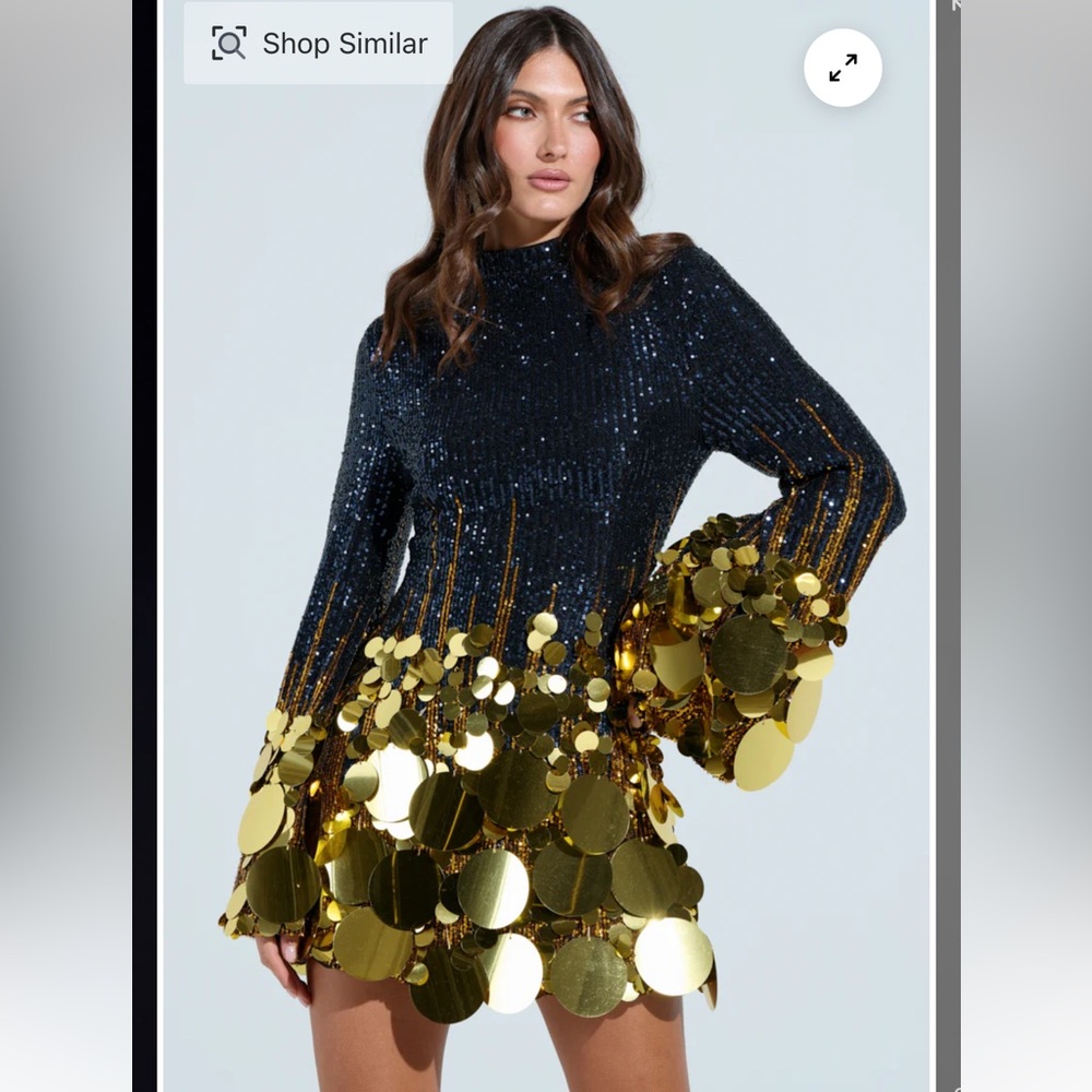 AKIRA MAKE A STATEMENT SEQUIN MINI DRESS